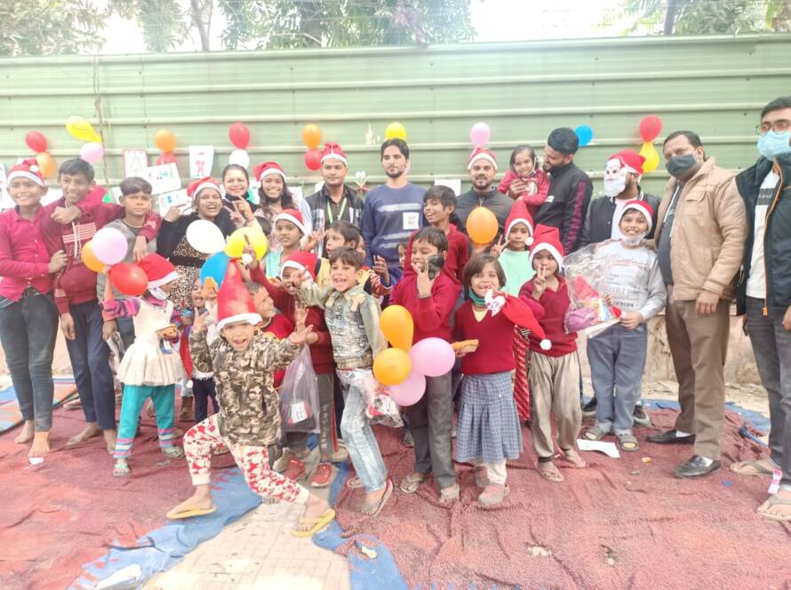 Celebrating with children at a Feeding Universe drive